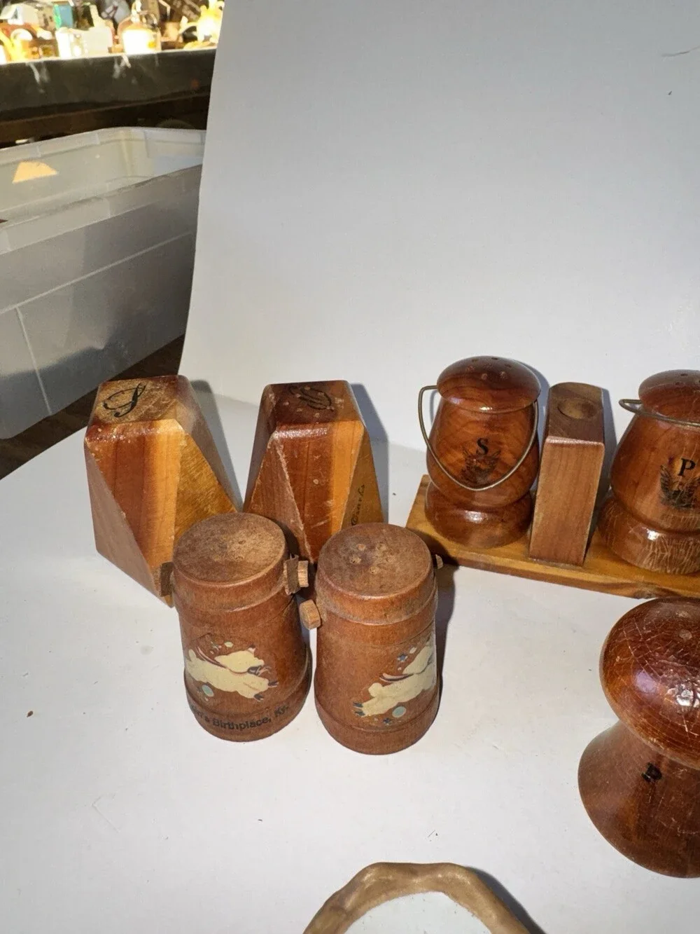 Vintage Wooden Salt Pepper Shakers Souvenir Oregon Novelty Mixed Lot